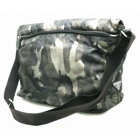Prada Messenger Nylon Leather Nylon Camouflage Bag - Picture 1 of 9